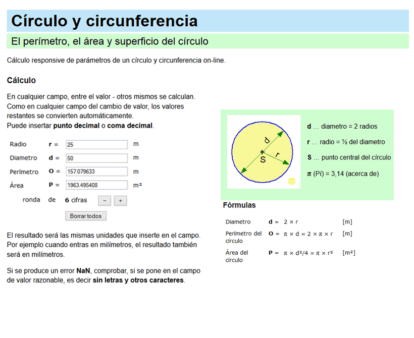Cerchio Calcolo